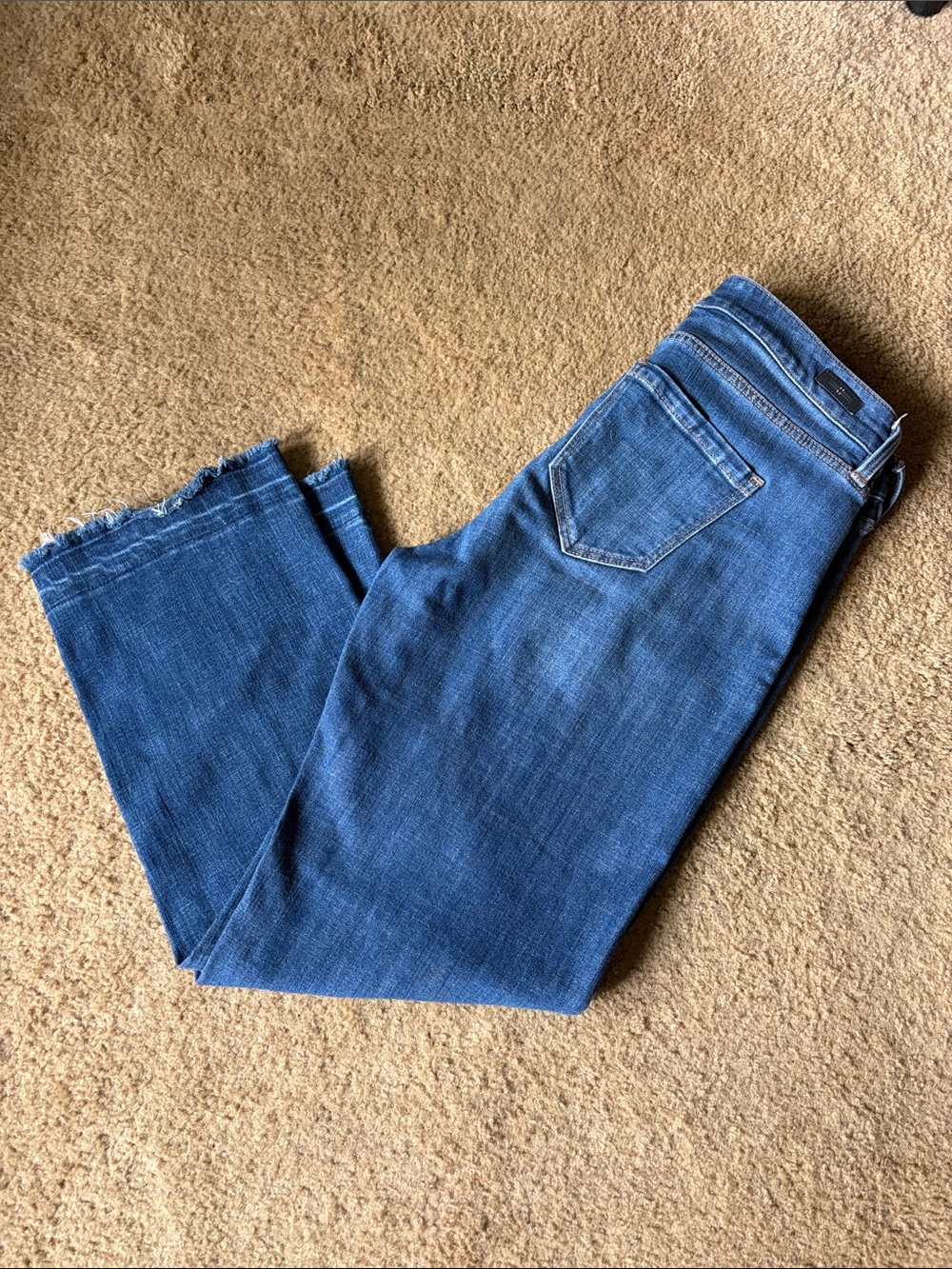 Liverpool Los Angeles Blue Wide-Leg Button-Fly Jeans - Picture 4 of 6